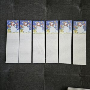 Magnetic List Pads Bundle Snowman Gift Theme Six - 50 Sheet Stocking Stuffers